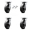 Service Caster 8 Inch Polyolefin Caster Set with Ball Bearings and Swivel Locks SCC-35S820-POB-BSL-4 - alternate 1
